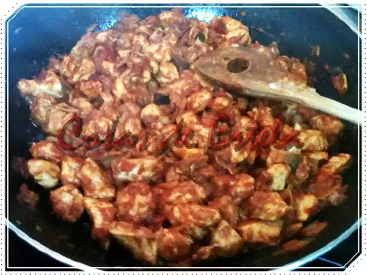 Fideua de pollo con fideo fino - foto 2