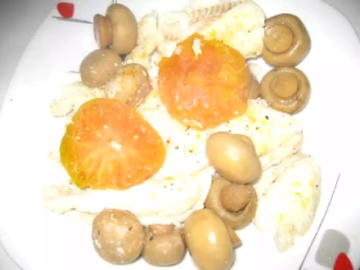 Filete de bacalao con champiñones