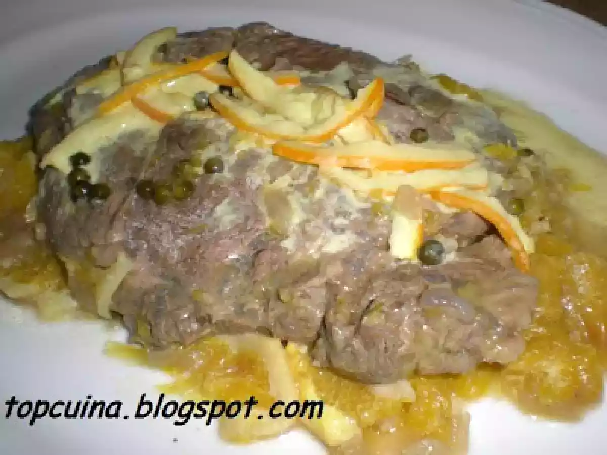 FILETE DE TERNERA A LA NARANJA. - foto 2