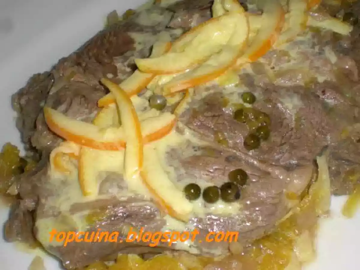 FILETE DE TERNERA A LA NARANJA. - foto 3
