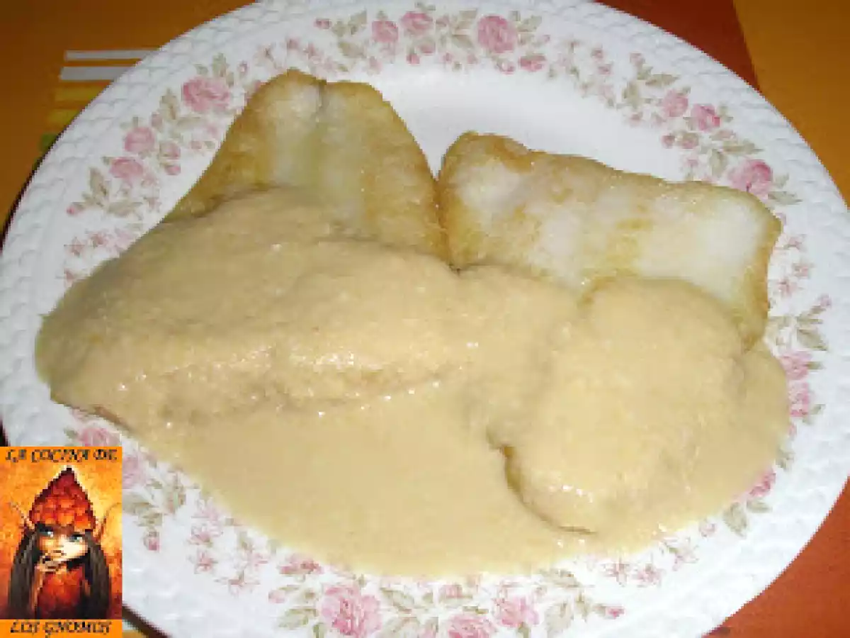 FILETES DE LENGUADO EN SALSA DE GAMBAS Y PIÑONES