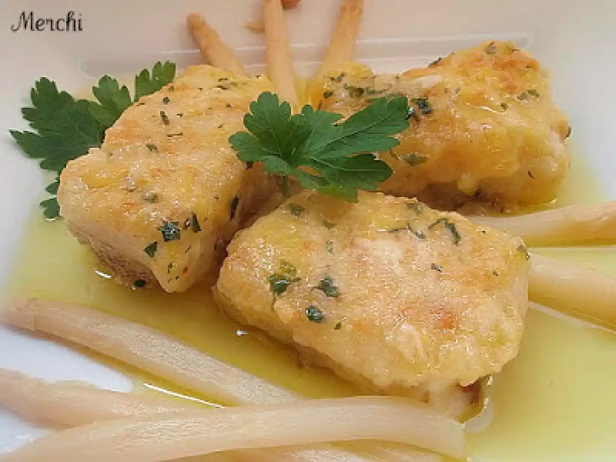 Filetes de merluza en salsa de naranja