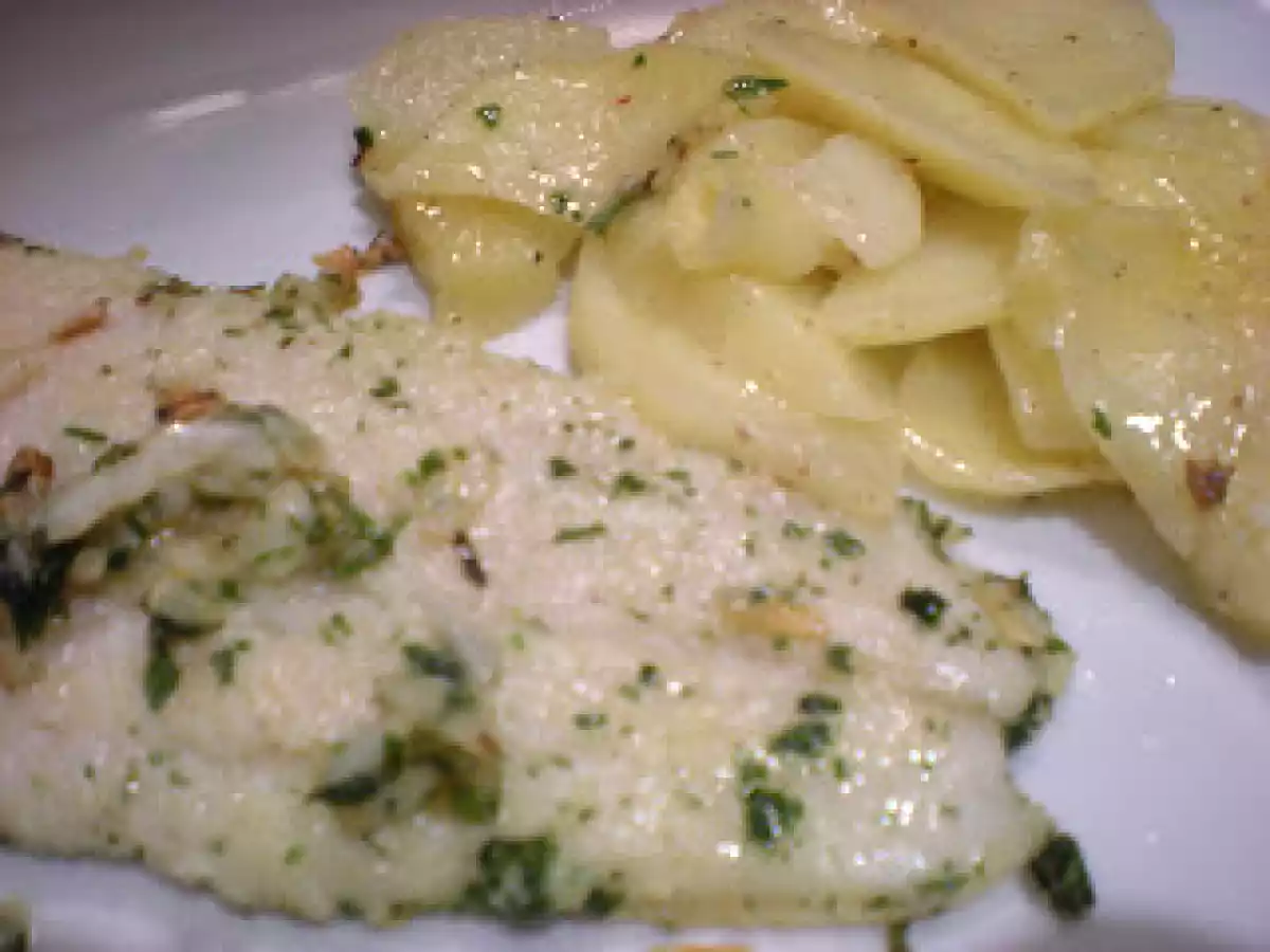 Filetes de panga con patatas al limón