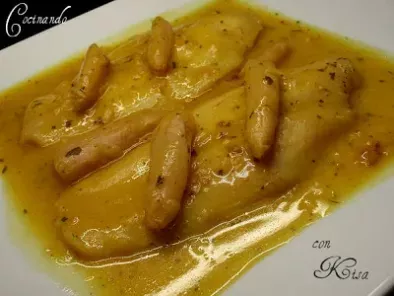 Filetes de Panga en salsa Amarilla con esparagos blancos(fussioncook)