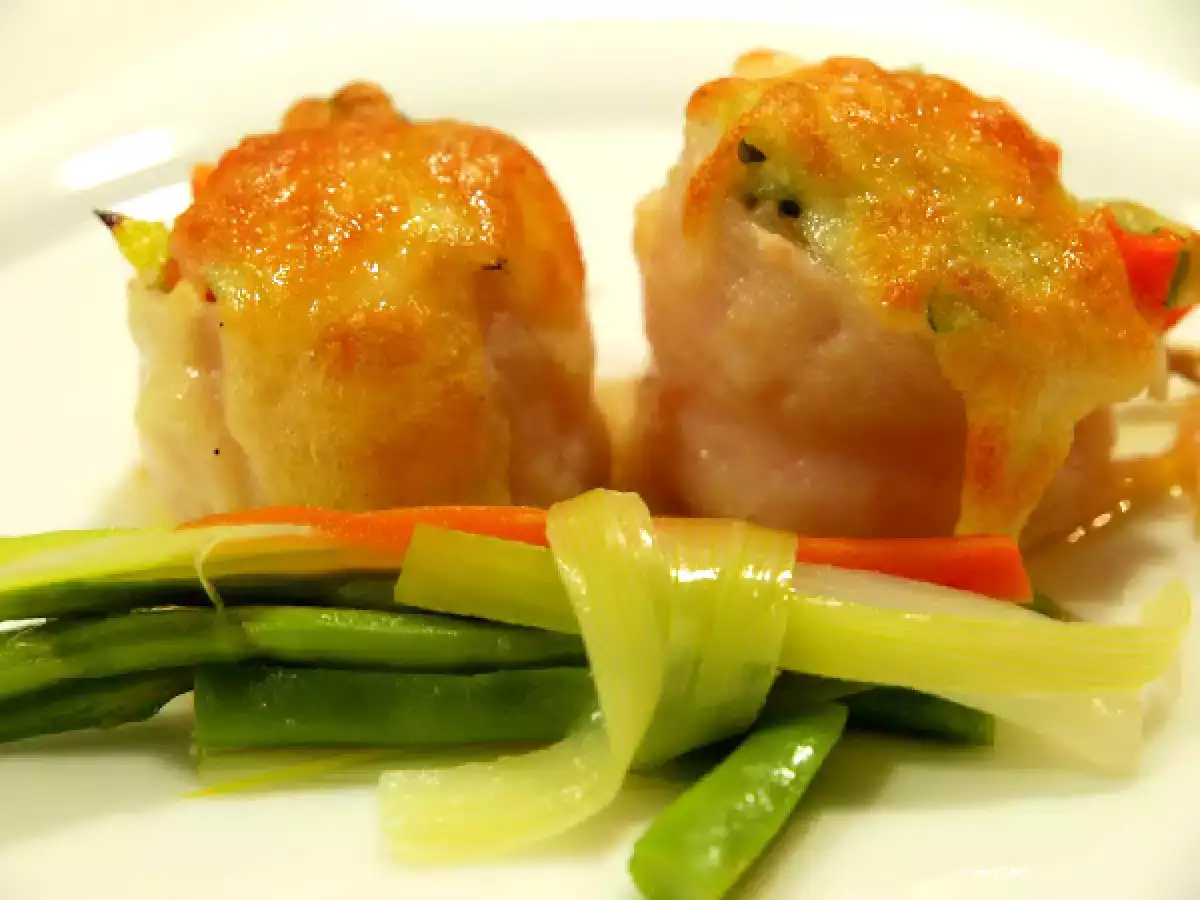 Filetes de rosada, gratinados con verduras - foto 3