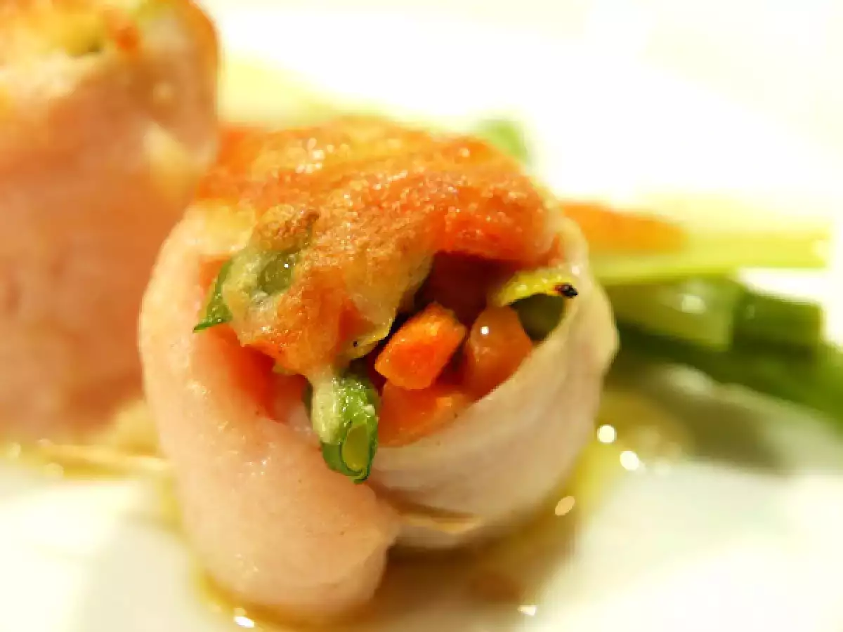 Filetes de rosada, gratinados con verduras - foto 4