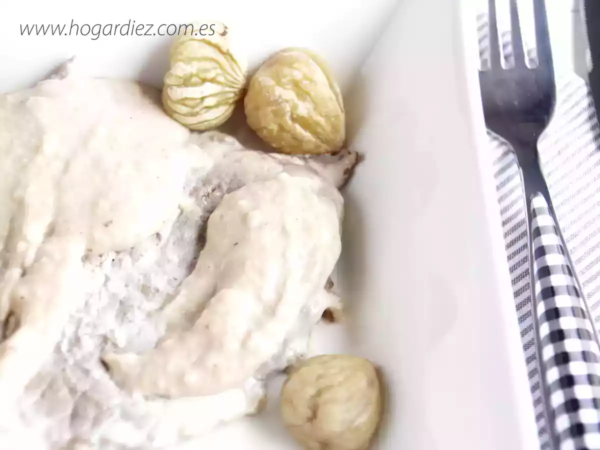 Filetes de ternera con salsa de castañas