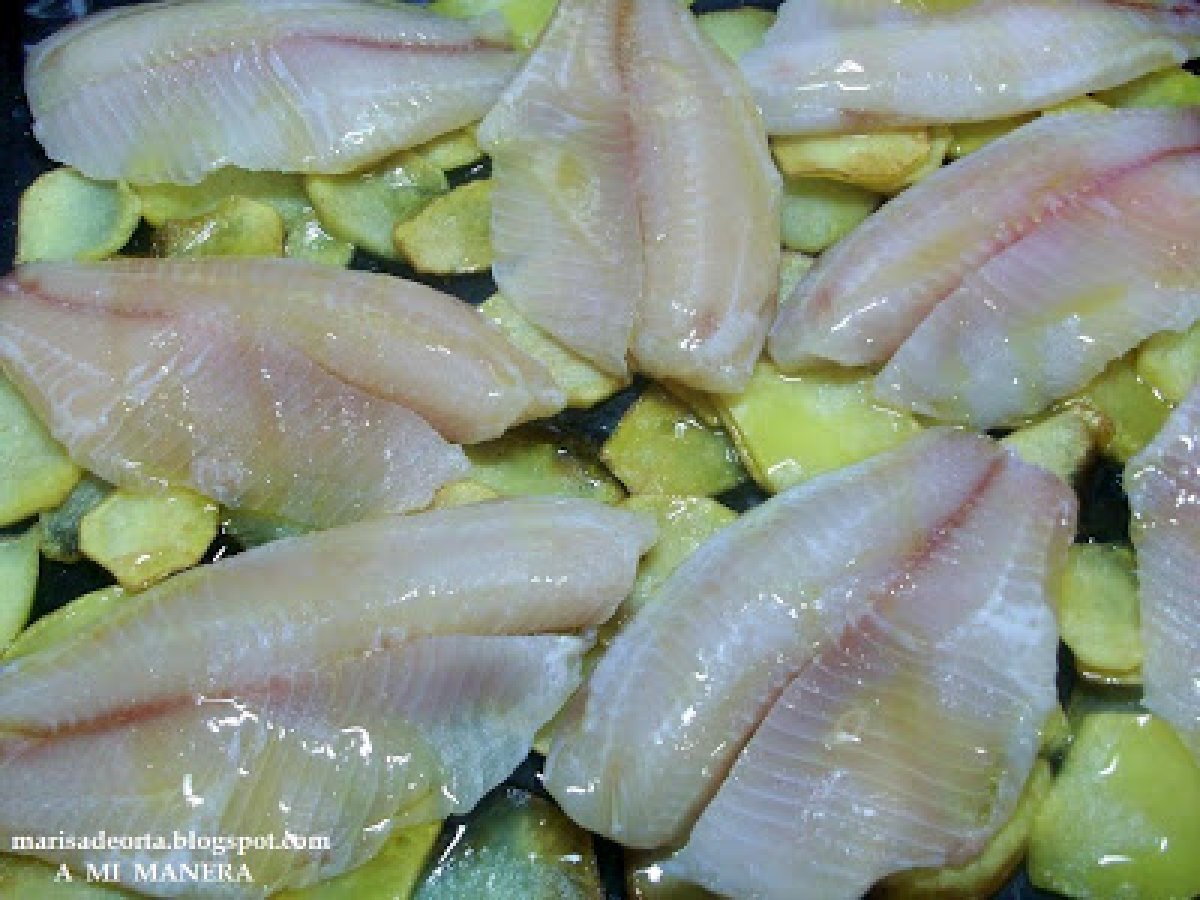 Filetes de tilapia al horno con patatas Receta Petitchef