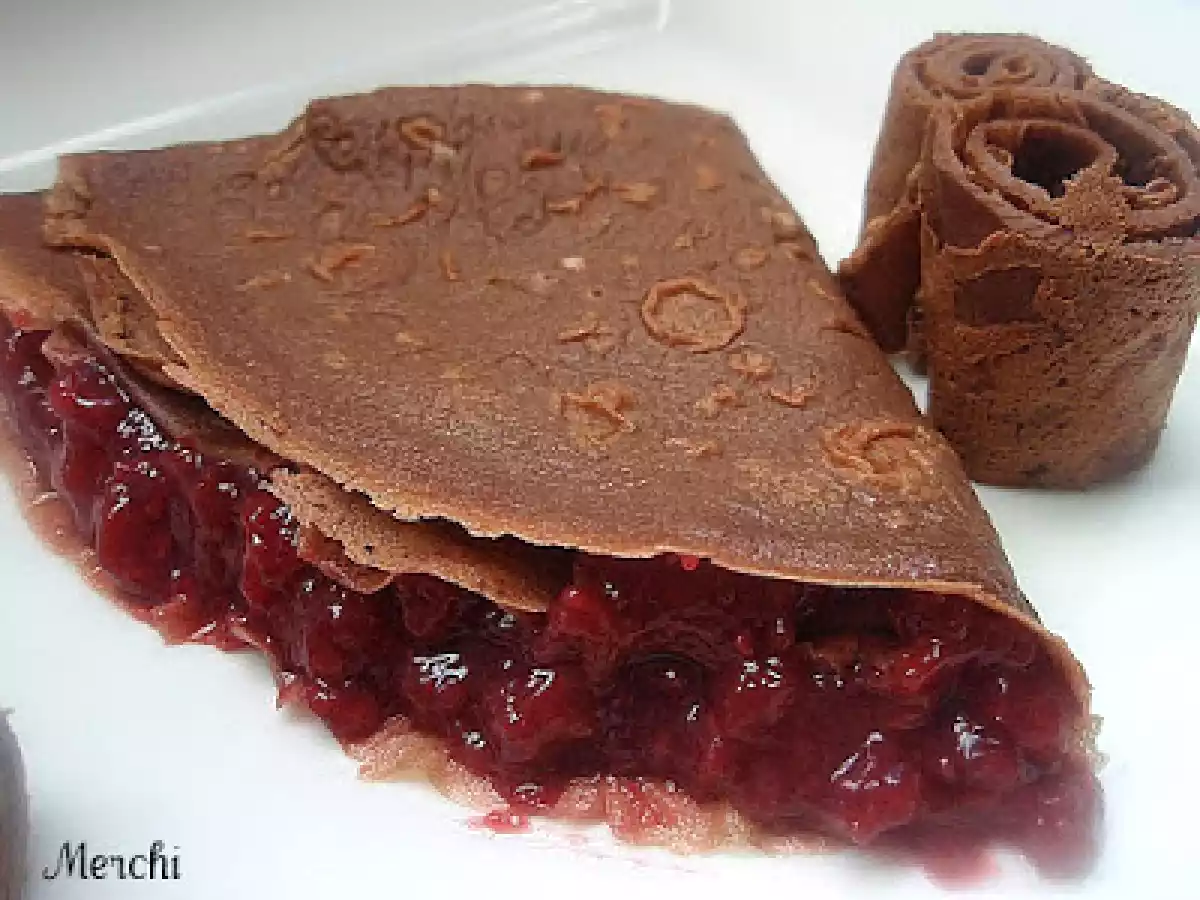 Filloas de chocolate