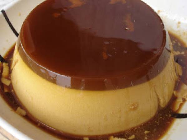 Flan bicolor delicioso con café