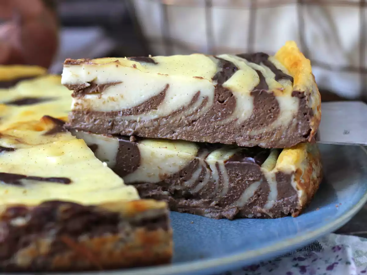 Flan casero marmolado de chocolate y vainilla: fácil, sin gluten y con un acabado espectacular - foto 3