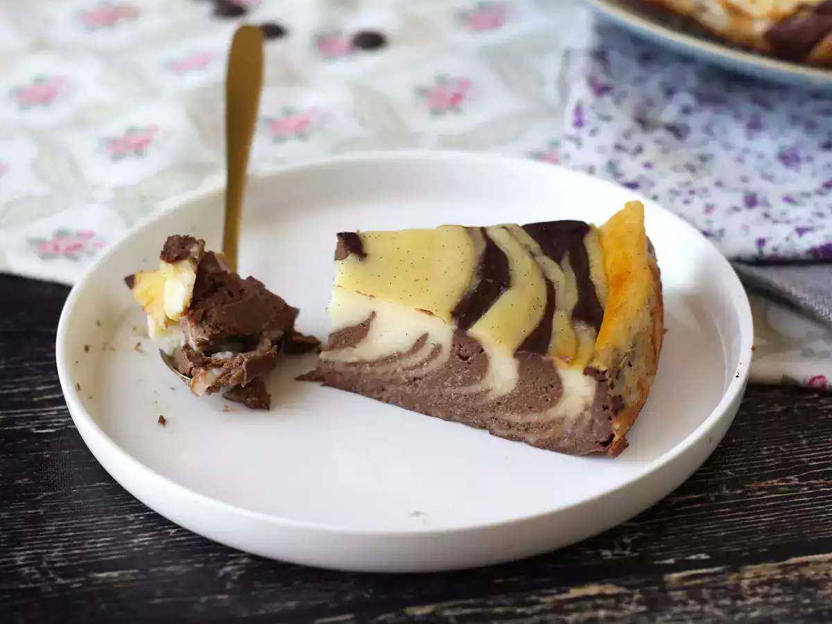 Flan casero marmolado de chocolate y vainilla: fácil, sin gluten y con un acabado espectacular - foto 7