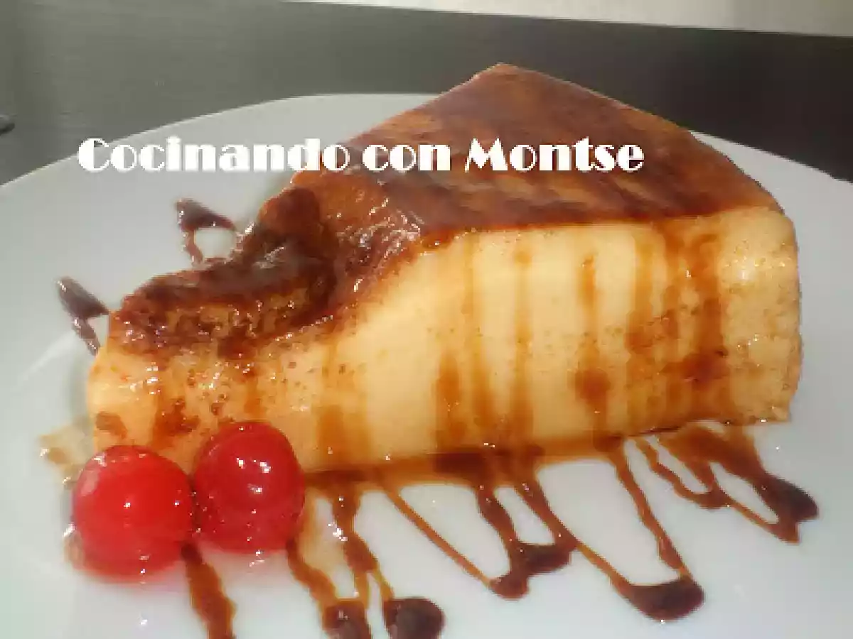 Flan con magdalenas al microondas