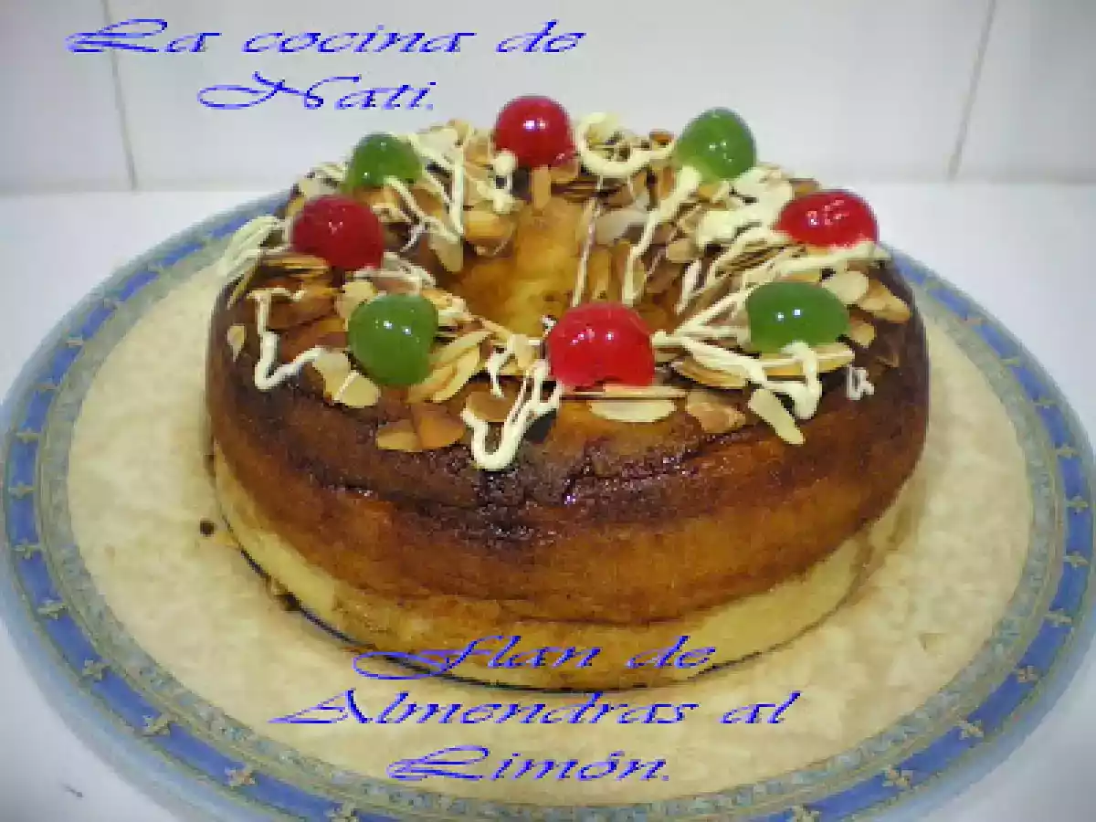 FLAN DE ALMENDRAS AL LIMÓN.