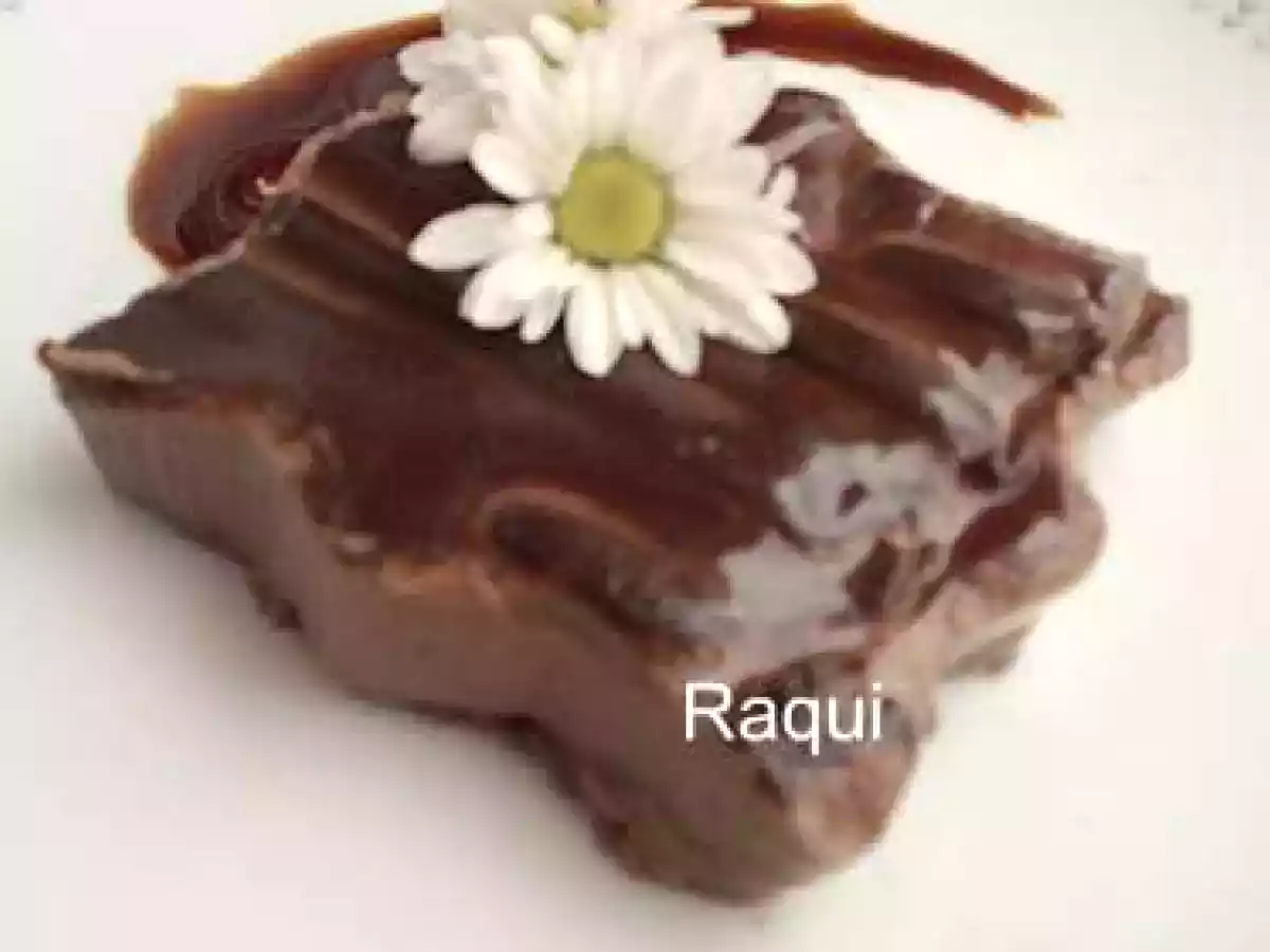 FLAN DE CACAO Y CAFE EN GELATINA