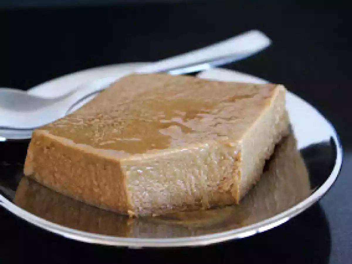Flan de café al microondas