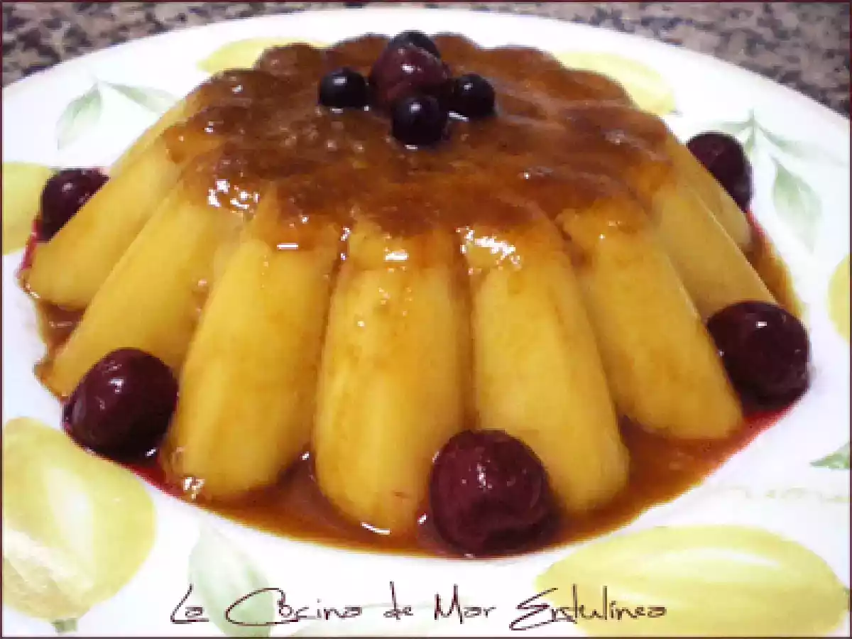 Flan de calabaza con frutas del bosque