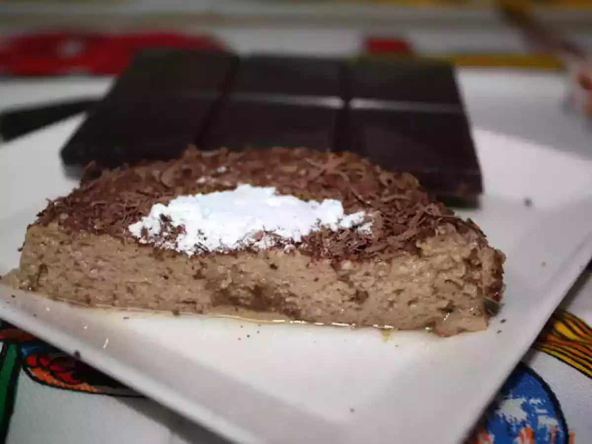 Flan de chocolate al microondas
