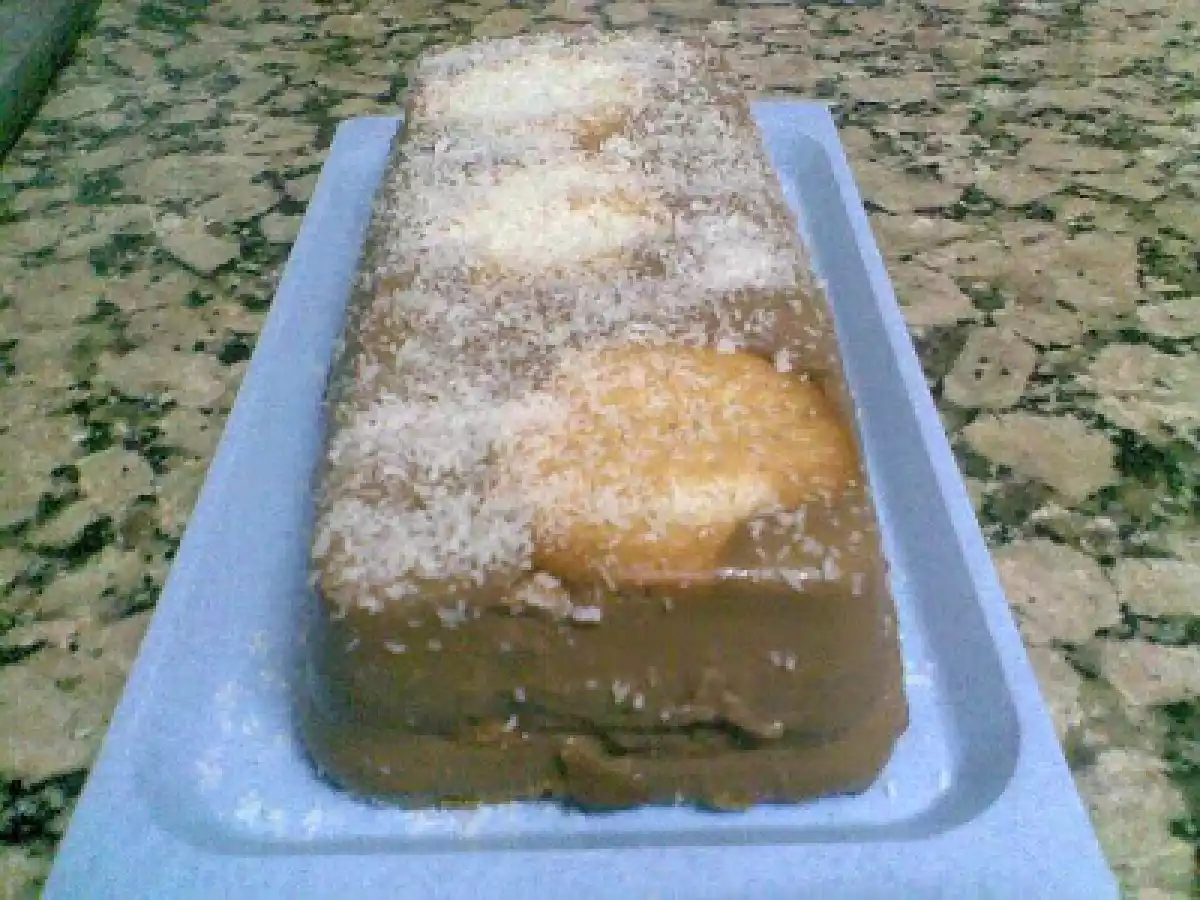 Flan de chocolate con galletas