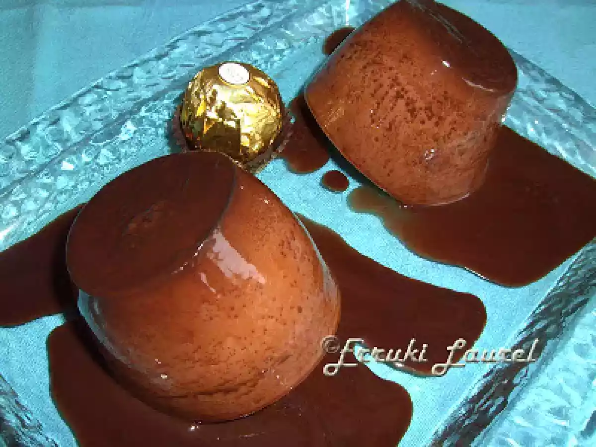 Flan de chocolate crujiente