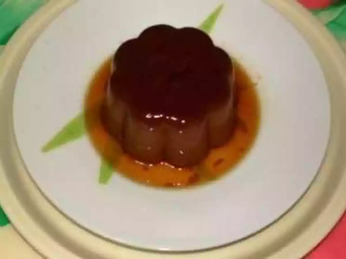 Flan de chocolate de casa claudia
