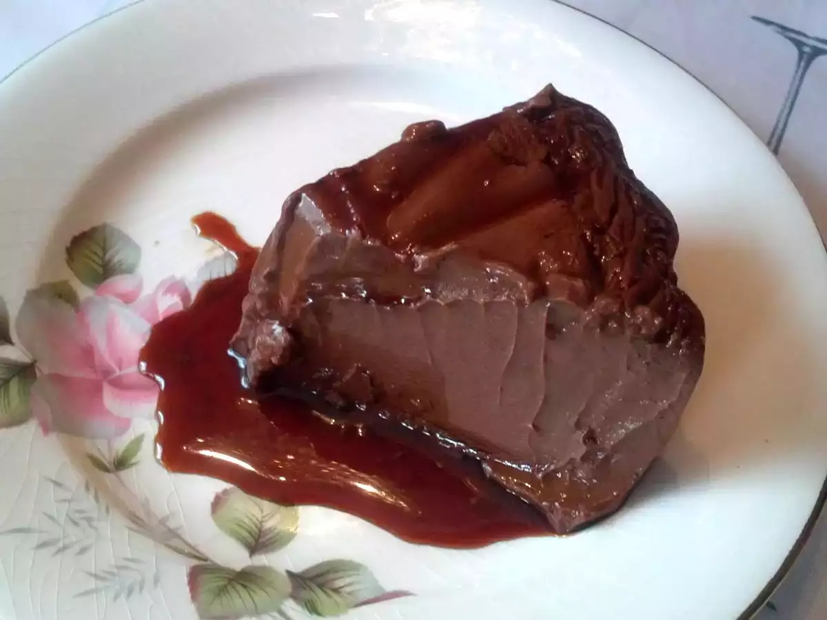 Flan de chocolate light sin lactosa thermomix / mycook - foto 2