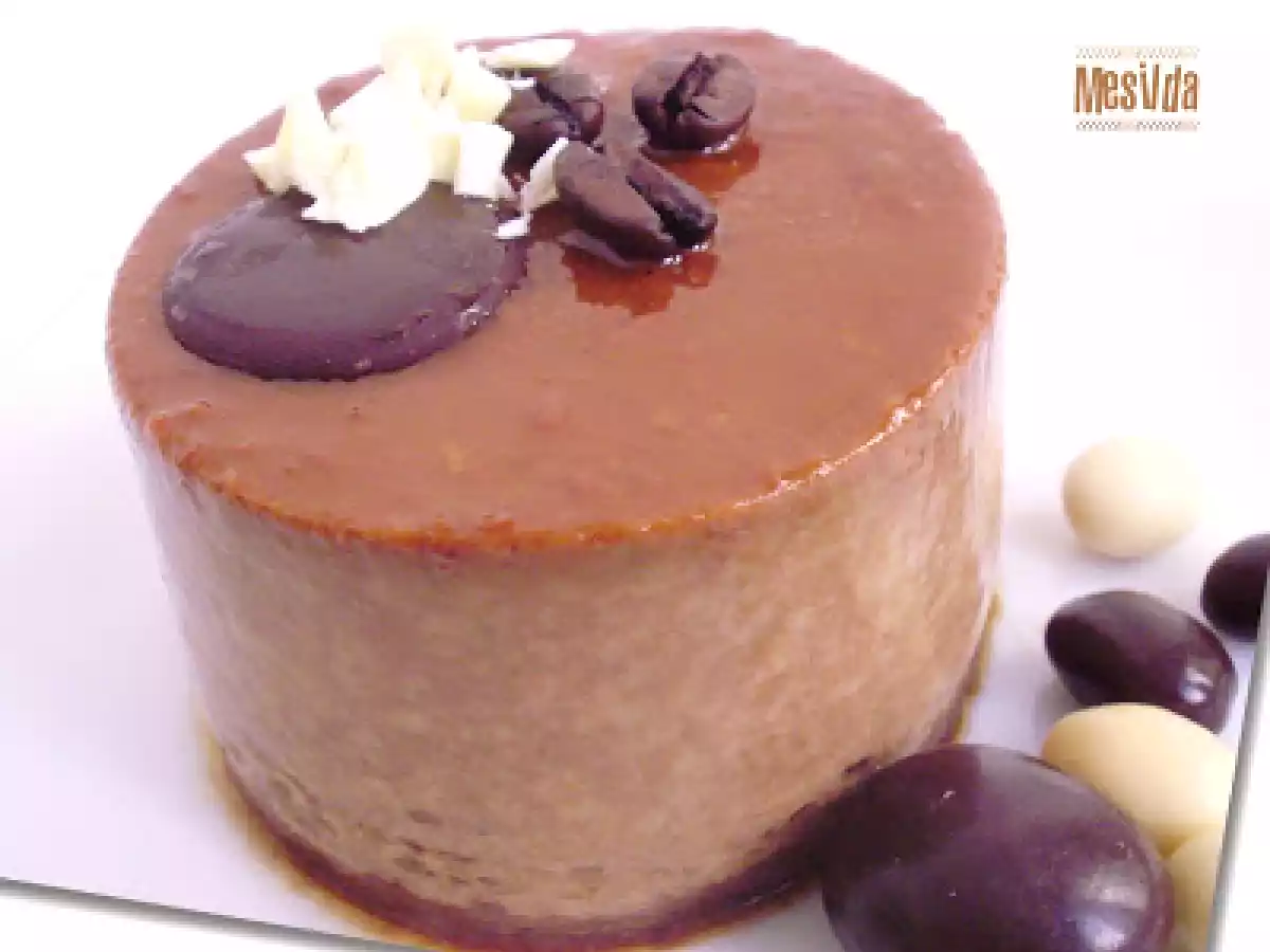 Flan de chocolate y café