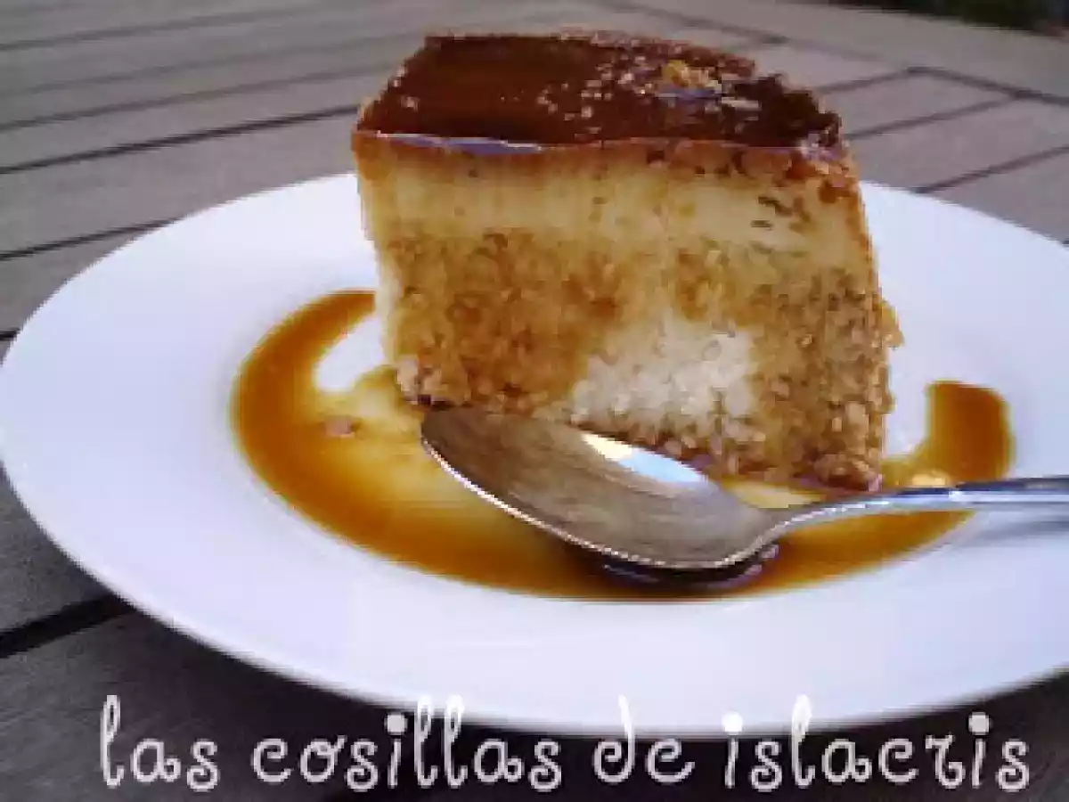 Flan de coco y almendras en Fussioncook