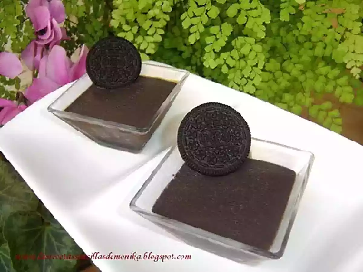 Flan de galleta Oreo