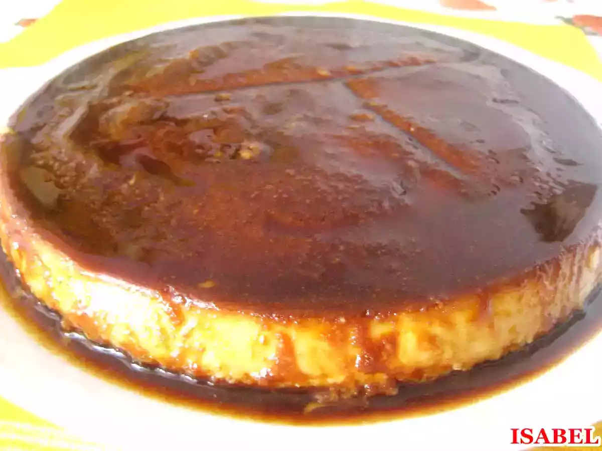 Flan de galletas de Mariluz al microondas