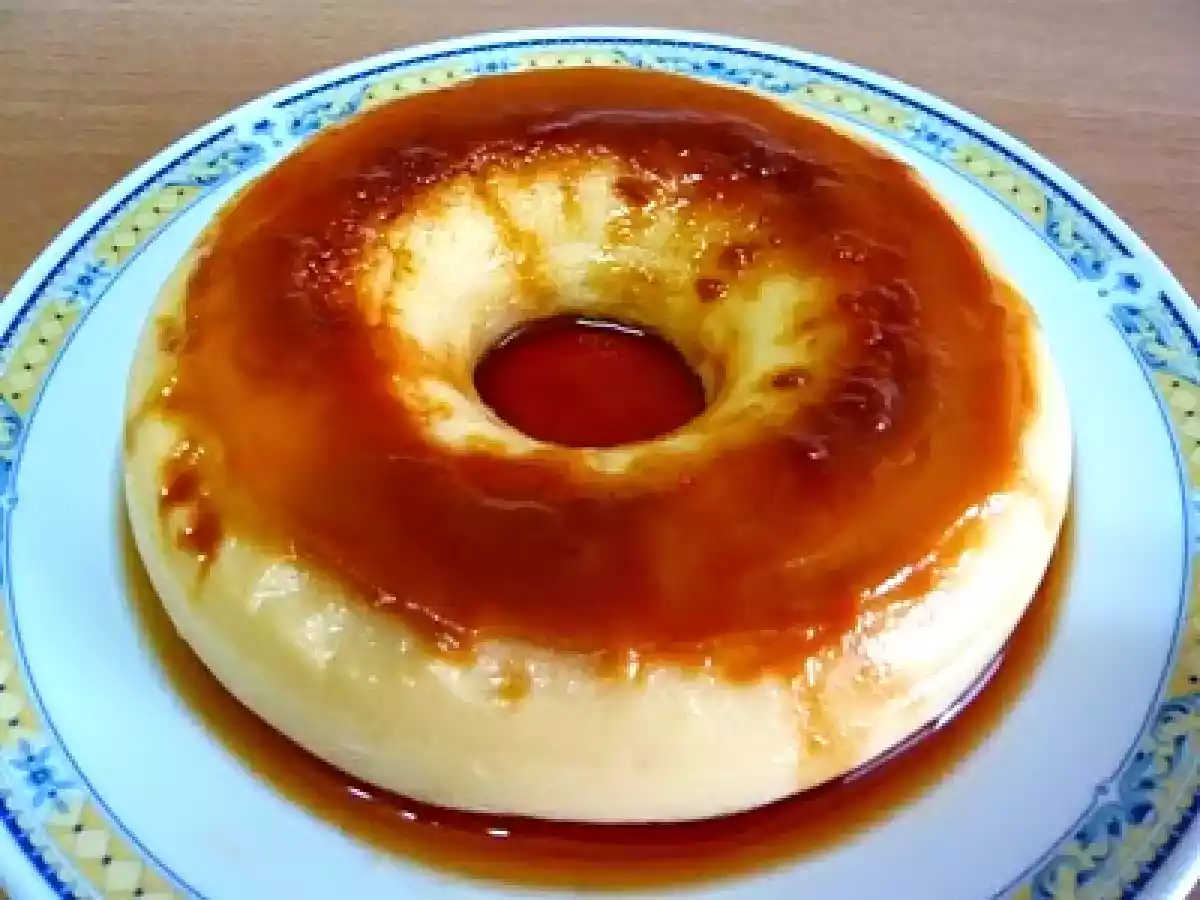 Flan de galletas marias al microondas