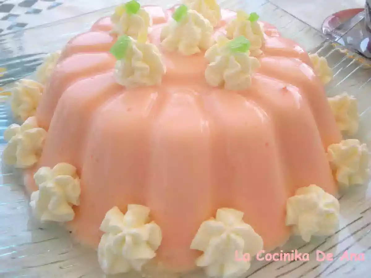 Flan de gelatina (reto color rosa) - foto 2