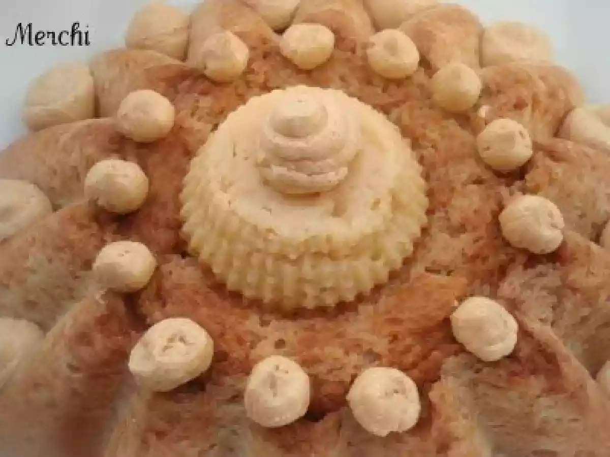 Flan de huevo con crema de moka