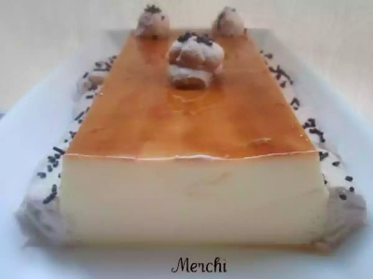 Flan de leche condensada y nata chocolateada - foto 2