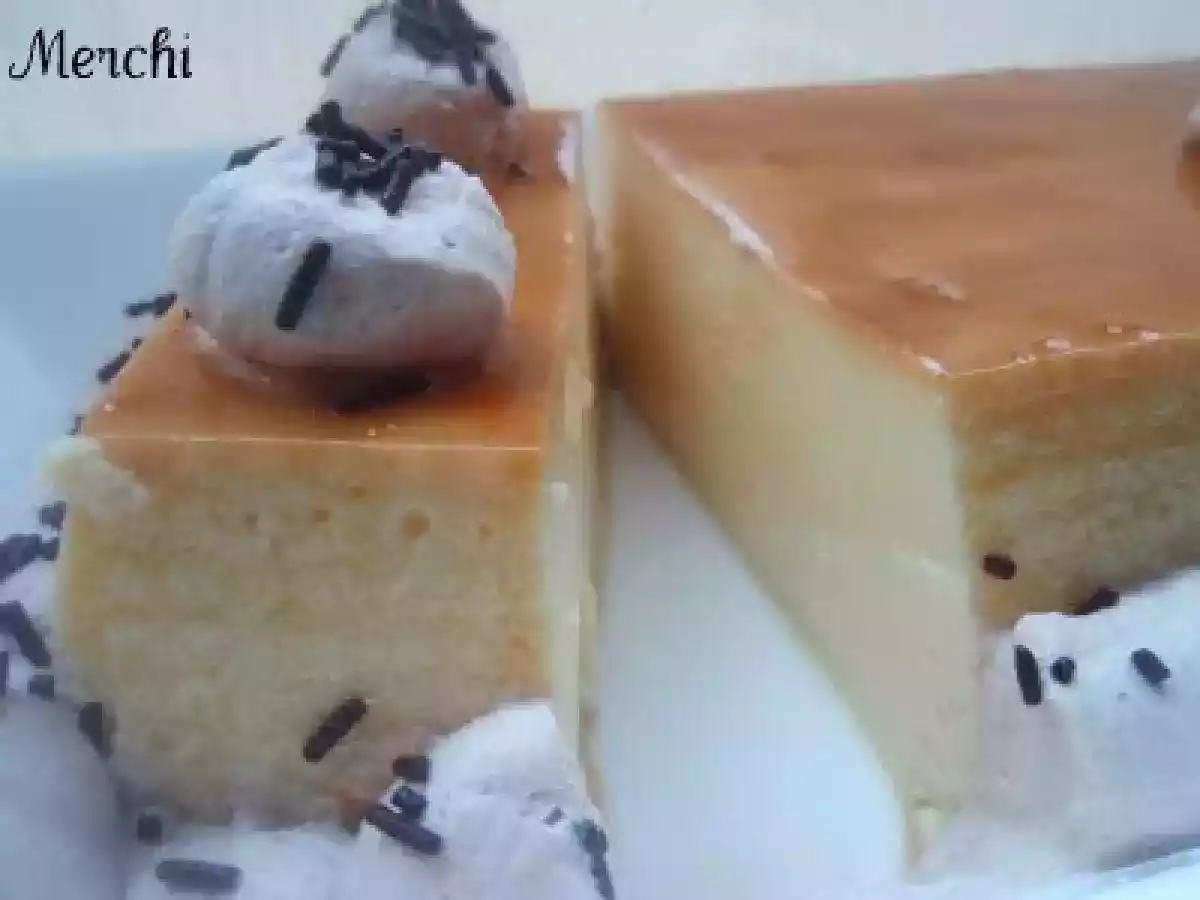 Flan de leche condensada y nata chocolateada - foto 3