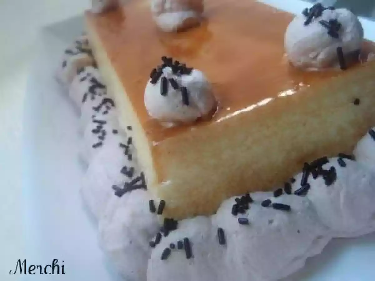 Flan de leche condensada y nata chocolateada - foto 4