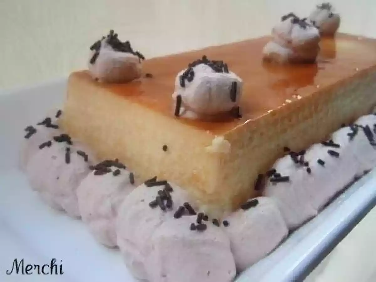 Flan de leche condensada y nata chocolateada - foto 6