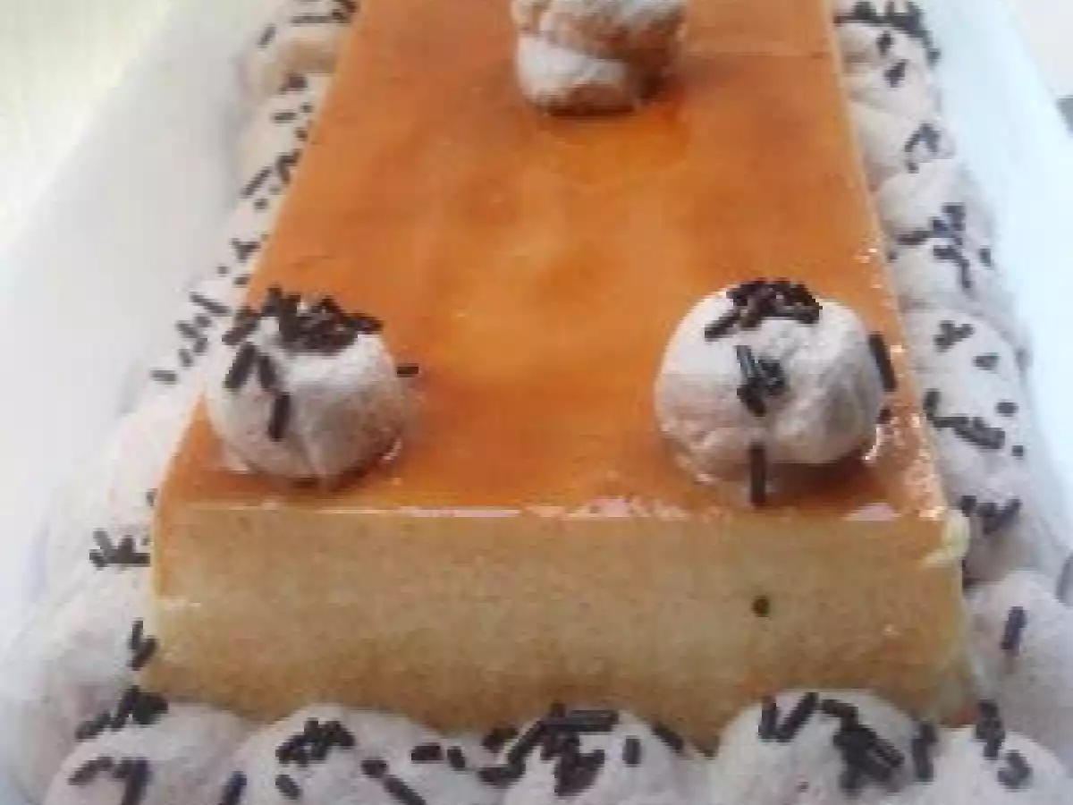 Flan de leche condensada y nata chocolateada - foto 7