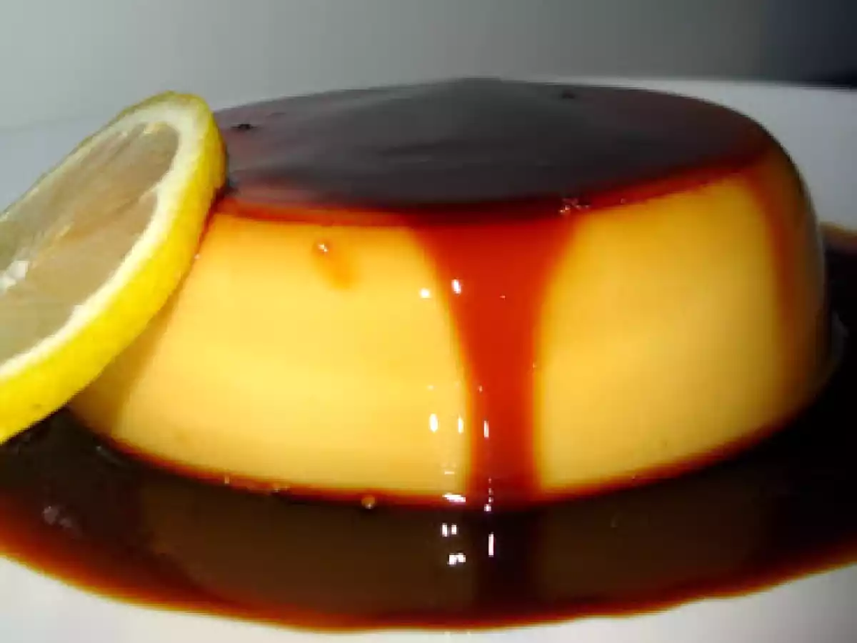 Flan de limón en microondas
