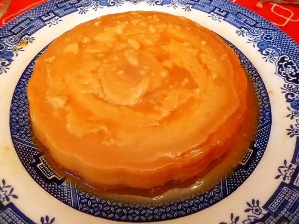 Flan de mandarina al microondas