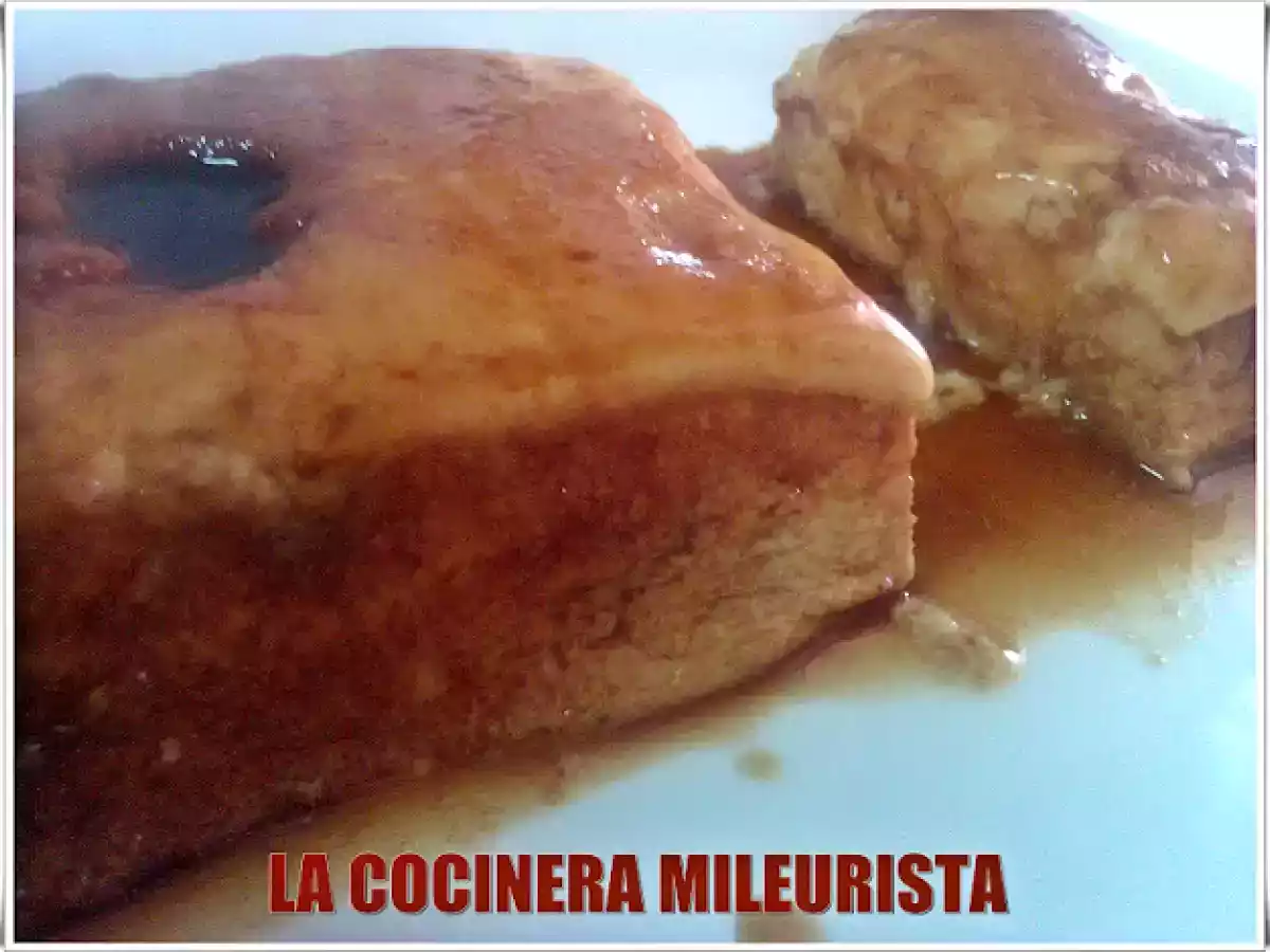 Flan de manzana con leche condensada (Microondas)