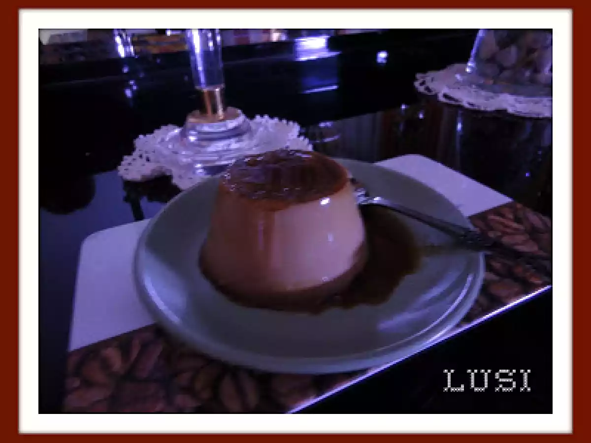 Flan de mascarpone y chocolate