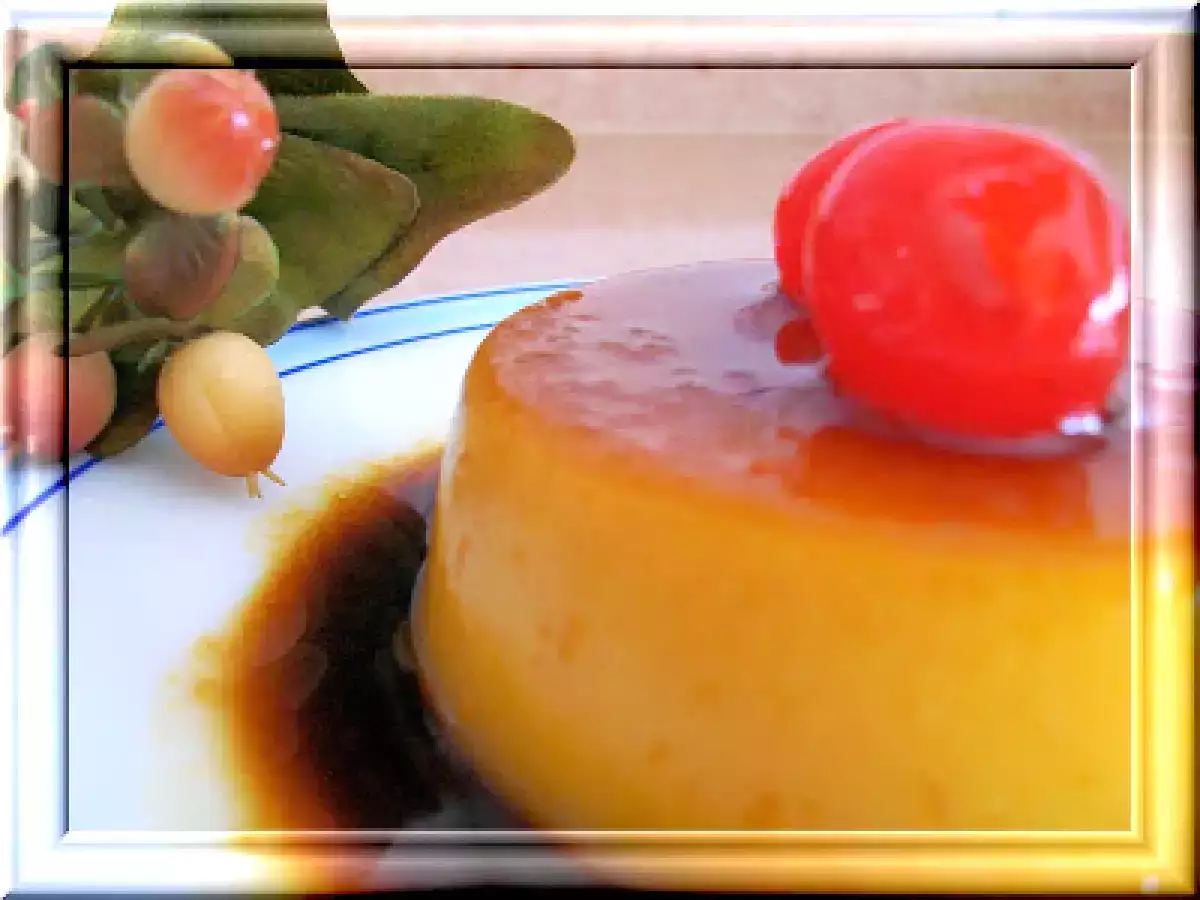 Flan de Melocoton