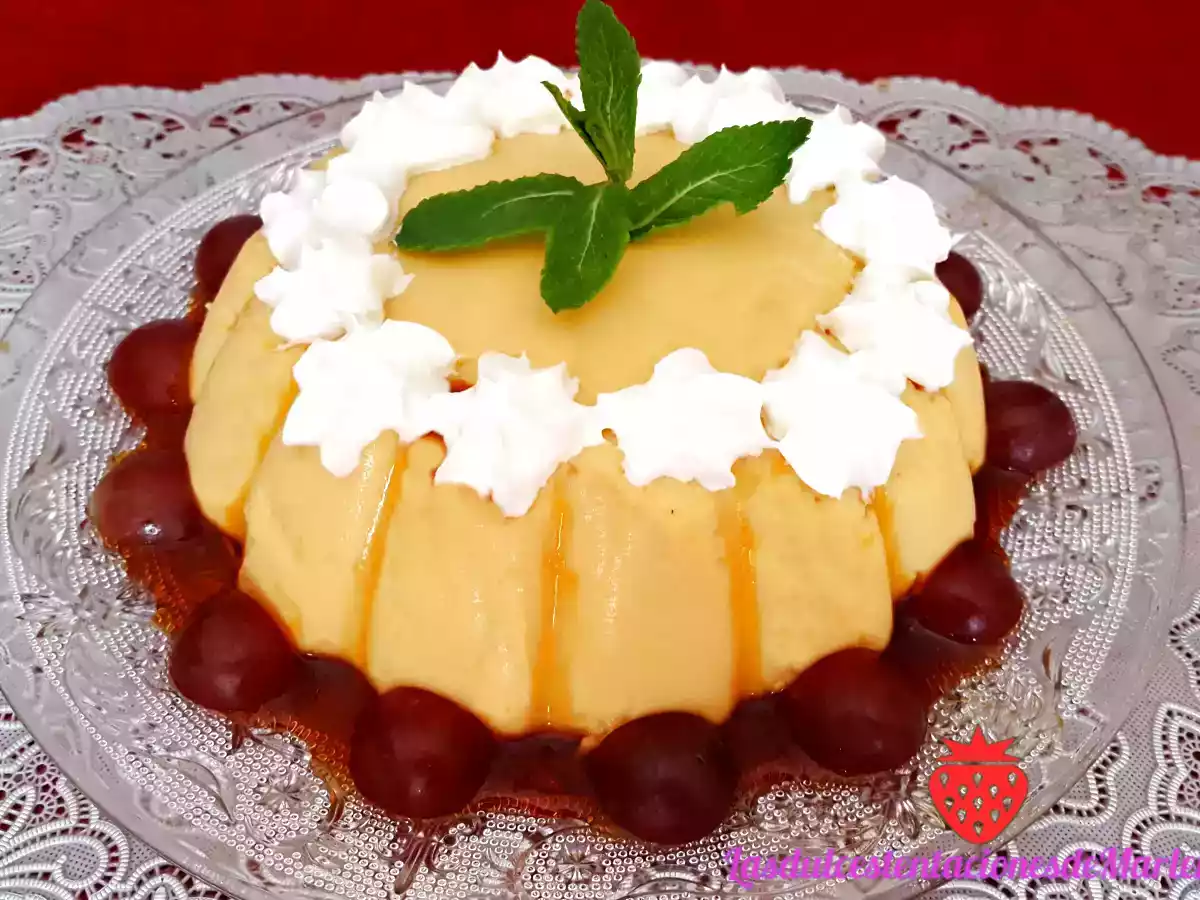 Flan de Melocotón y Nata sin Horno