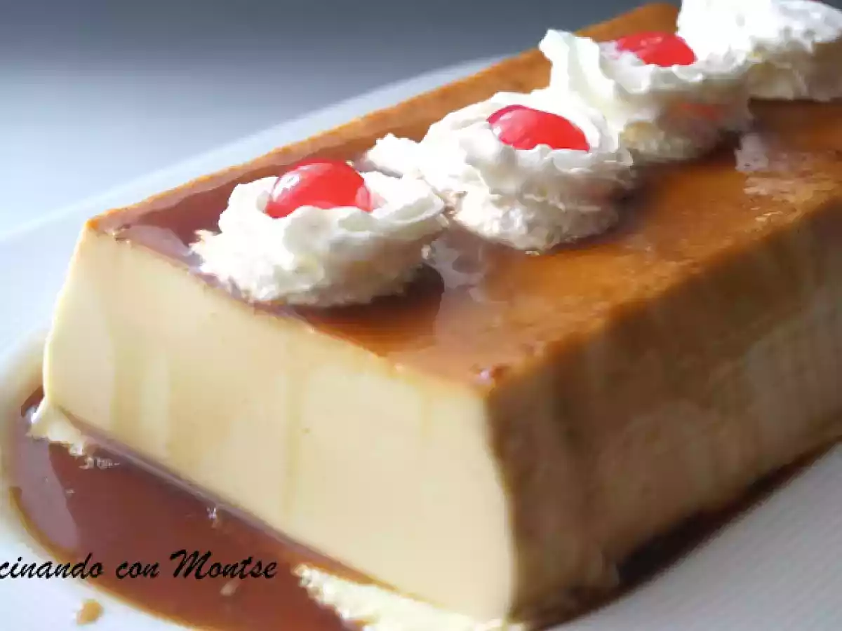 Flan de nata sin horno