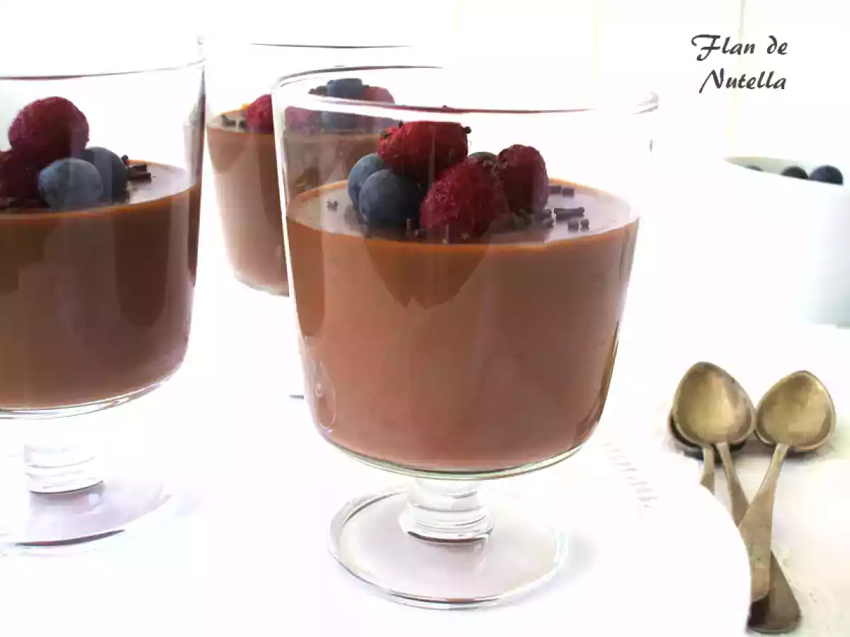 Flan de Nutella fácil y delicioso