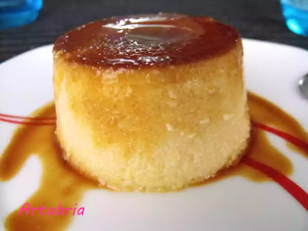 Flan de pera