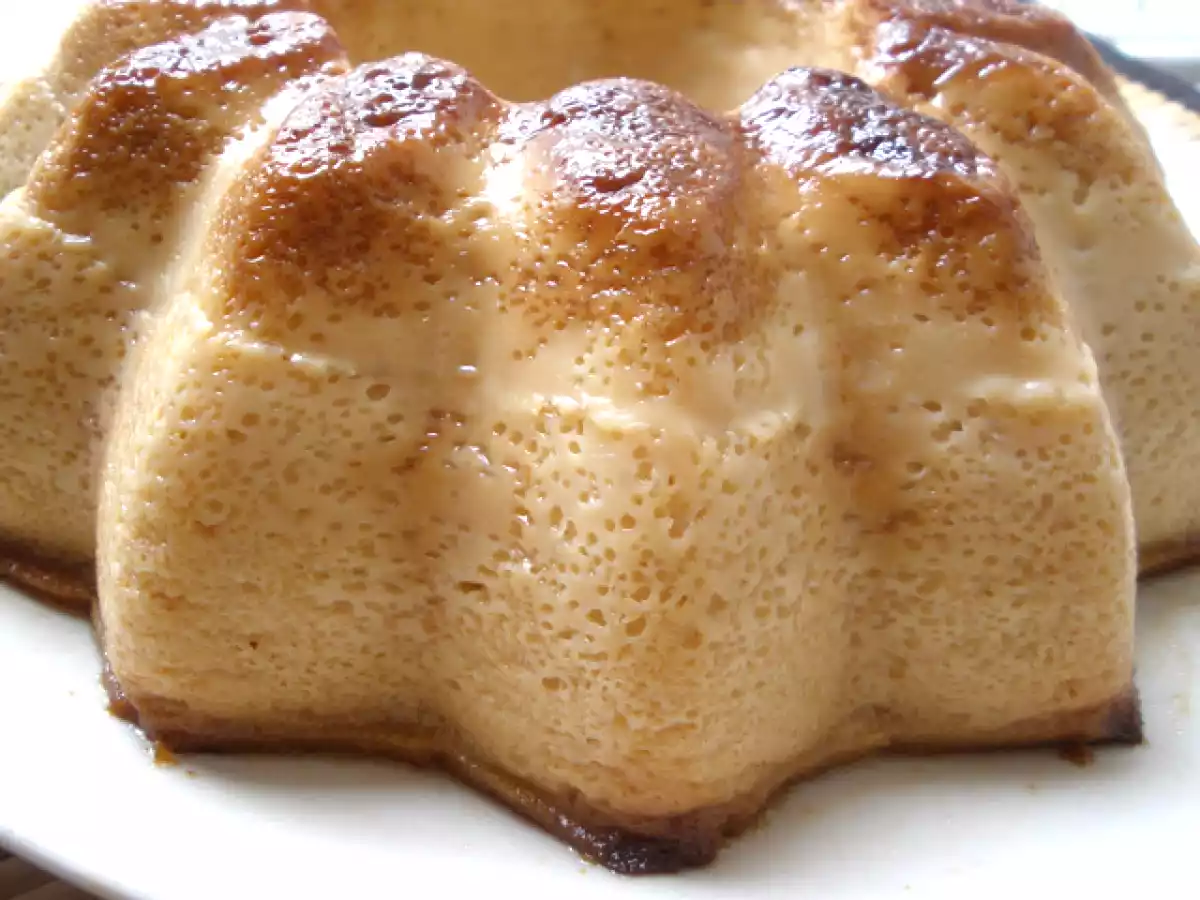 Flan de turrón