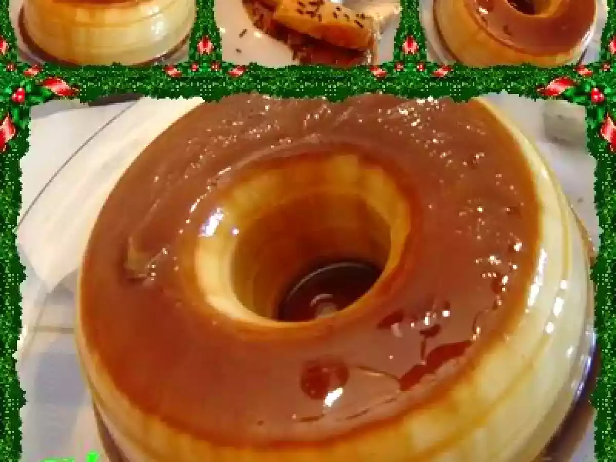 Flan de turrón