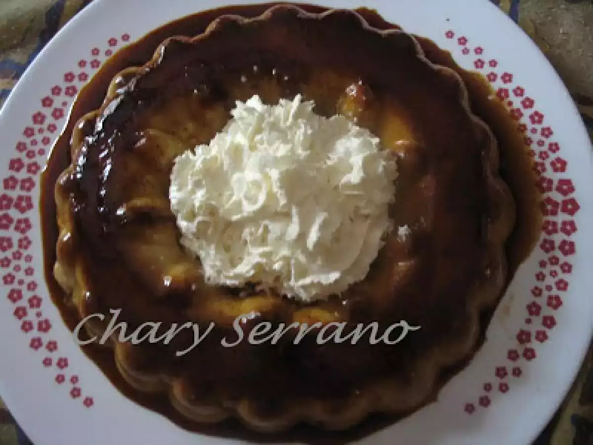 Flan de turron, casi light
